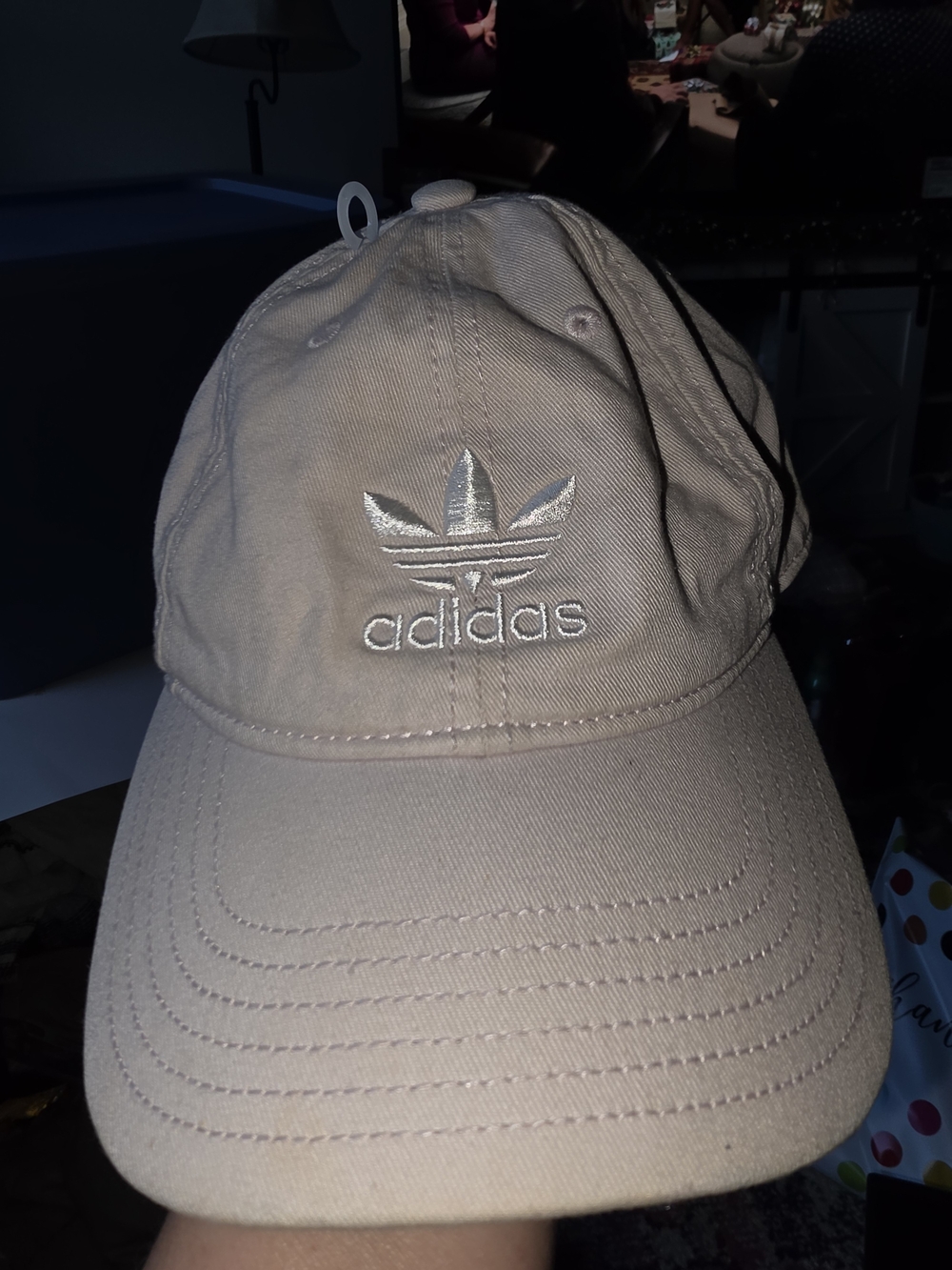 adidas Beige Trefoil Cotton Baseball Cap. Nwot